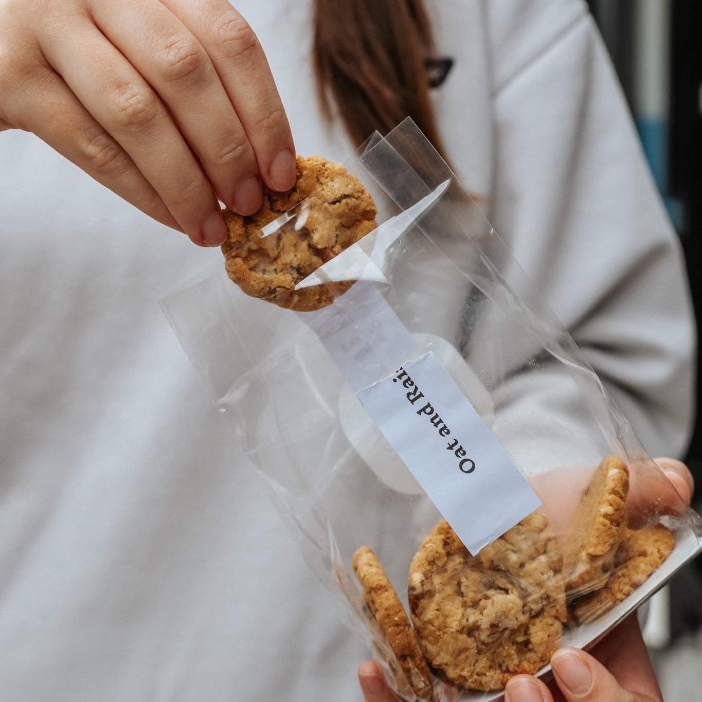 Oat and Raisin Mini Cookies Bag